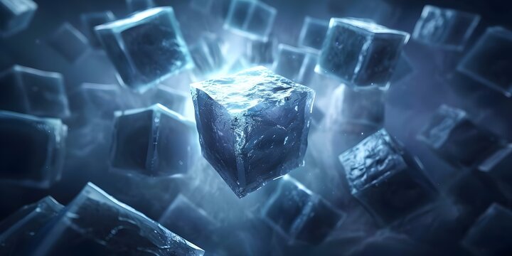 Picture a universe with building blocks of matter unlike our own. Concept Alternate Universe, Unique Matter, Cosmic Structure, Exotic Elements