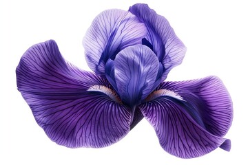 purple iris flower isolated