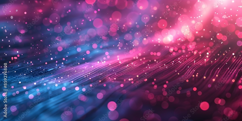Poster futuristic abstract background with glowing neon lines and bokeh lights. concept neon lights, abstra