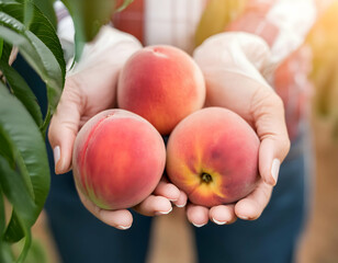 감미로운 신선한 복숭아, a sweet fresh peach