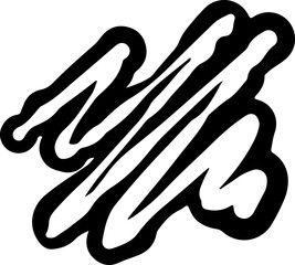 Scribble Vector Silhouett. Marker. Graffiti.