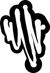 Scribble Vector Silhouett. Marker. Graffiti.