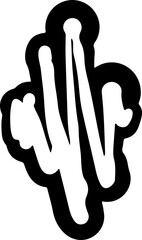 Scribble Vector Silhouett. Marker. Graffiti.