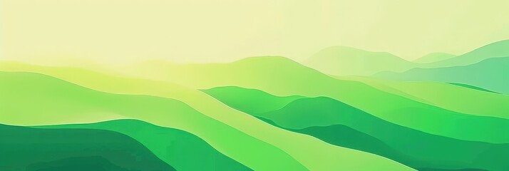 Obraz premium Abstract Green Landscape