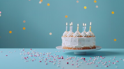 birthday cake with candle