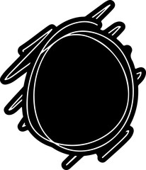 Circle Frame Vector Silhouette