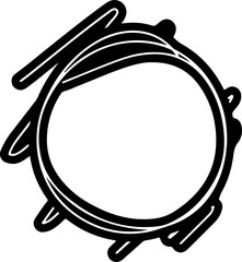 Circle Frame Vector Silhouette