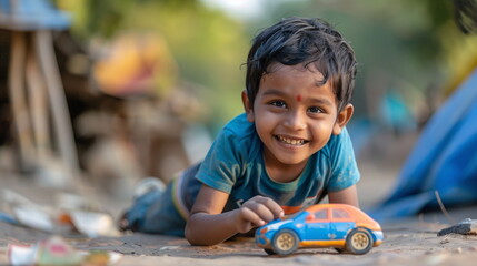child playing in the playground