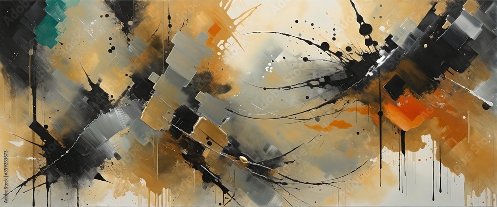 Poster ** artistic palette: exploring textures and patterns in mixed media art