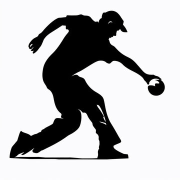 recommend clip art: silhouette of a man throwing a ball with a baseball bat
