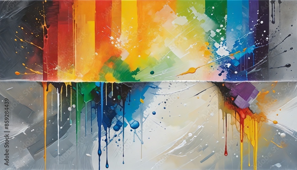 Poster abstract colorful background with splashes