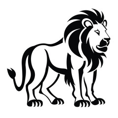 Lion silhouette, lion, silhouette painting, original lion art