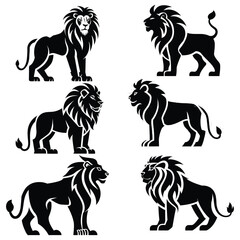 Lion silhouette, lion, silhouette painting, original lion art