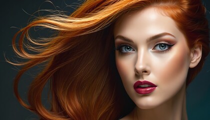 Fototapeta premium Ginger Elegance: A Stunning Portrait of Power and Creativity