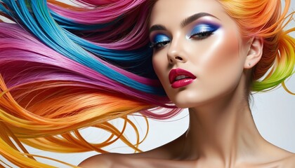 Fototapeta premium Rhythmic Beauty: The Art of Hairstyling