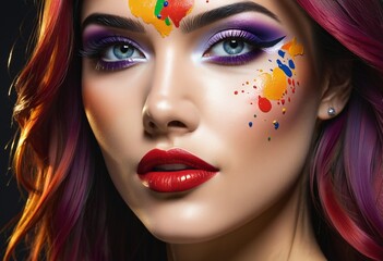 Bold and Daring: A Vibrant Exploration of Female Beauty and Expression