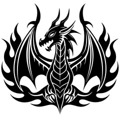 logo-dragon-surrounded-by-black-flames 