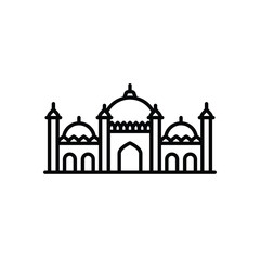 Badshahi mosque vector icon