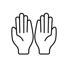 Fototapeta premium Prayer vector icon