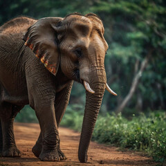 Naklejka premium elephant in the savannah