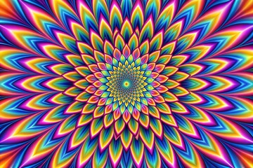 colorful fractal mandala,digital artwork