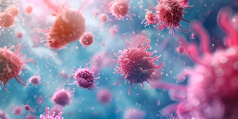 3D image showing basophils releasing histamine and mediators in allergic reactions. Concept Biomedical Illustration, Allergic Reactions, Basophils, Histamine Release, Immunology