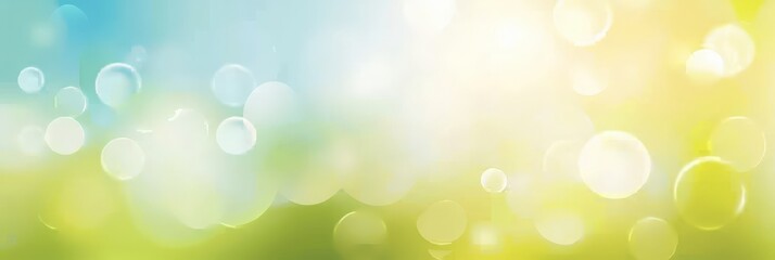 Obraz premium Abstract Bokeh Background with Green and Blue Hues