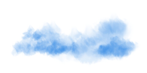 Fog or smoke. Blue smog clouds on floor, isolated transparent special effect. Morning fog over land or water surface, magic haze. PNG.
