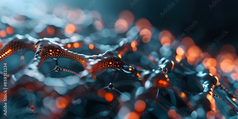 Aufkleber abstract 3d digital background depicting network flow storage and science education. concept technol