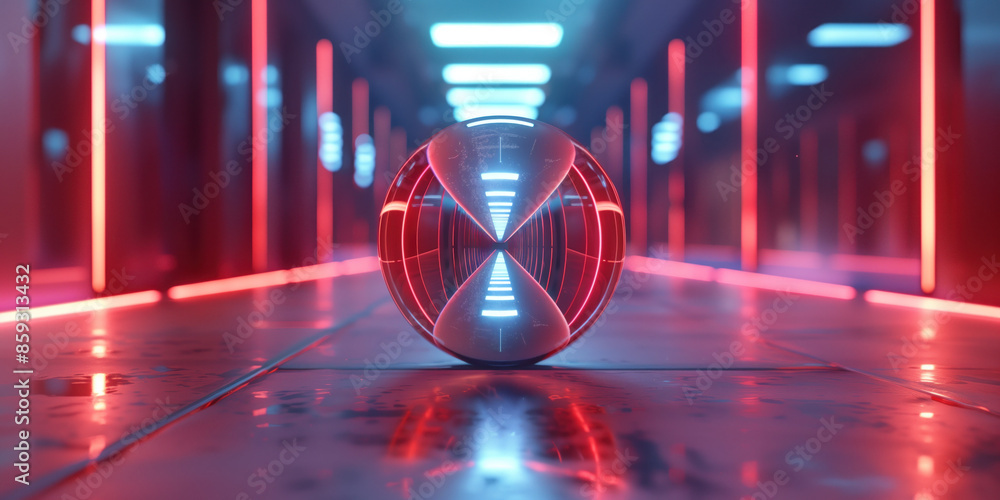 Aufkleber futuristic sci-fi background. created with generative ai technology.