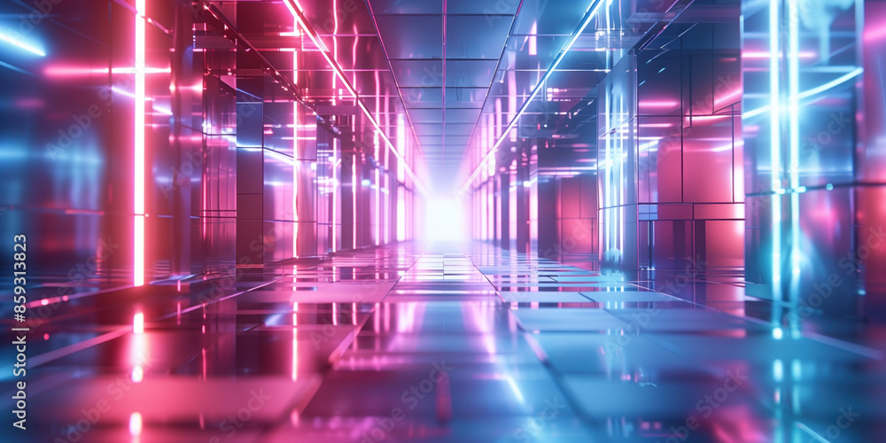 Aufkleber abstract futuristic sci-fi background. created with generative ai technology.