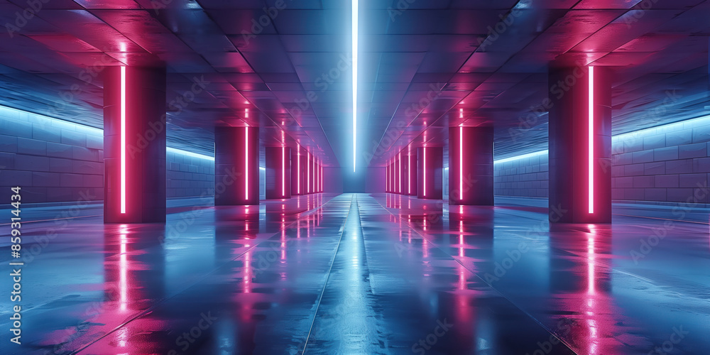 Poster abstract futuristic sci-fi background. created with generative ai technology.