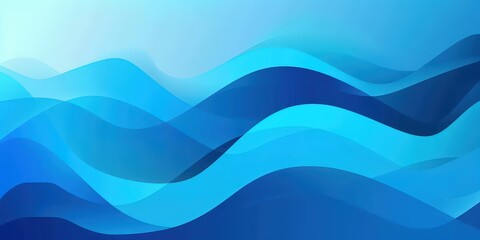 Abstract Blue Wave Background