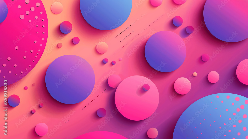Poster a colorful background with many small circles of different colors. the circles are arranged in a way