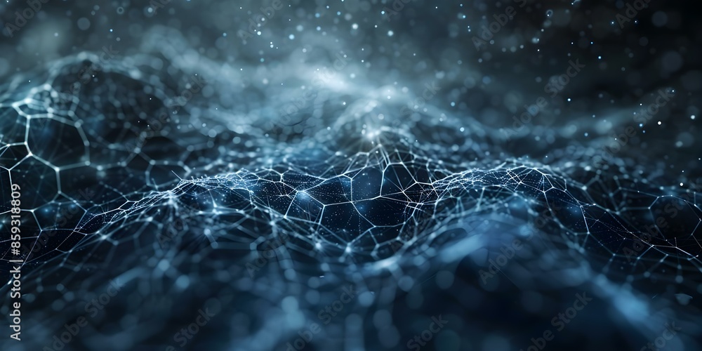 Poster the cosmic web dark matter's influence on universe structure in infinite darkness. concept dark matt