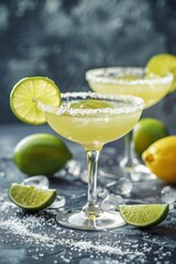 Fototapeta premium the most elegant, the most beautiful, delicous Margarita cocktail, elegant, Close-up
