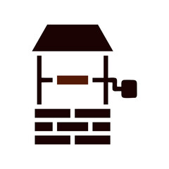 agriculture icon solid brown summer