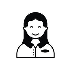 Waitress vector icon