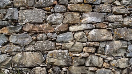 Ancient Stone Wall Background with Copy Space