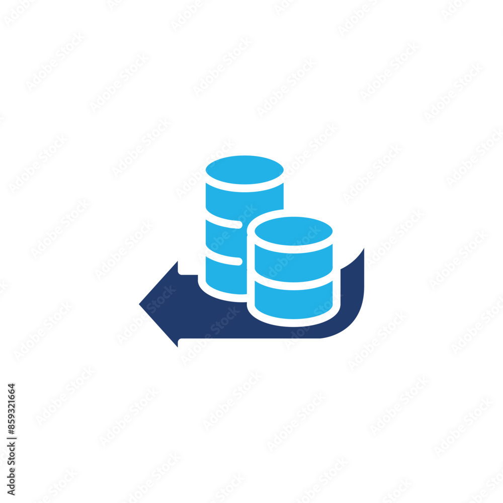 Aufkleber money transition colored icon vector design good for web or mobile app