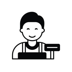 Cashier vector icon