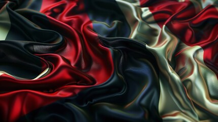 Flowing freedom abstract American flag on silk