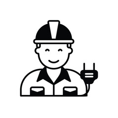 Electrician vector icon
