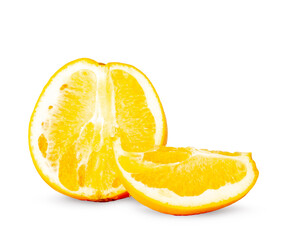 Lemon slices isolated on a white background
