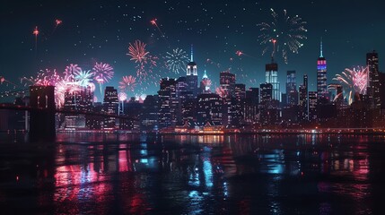 4th of July fireworks spectacle 
