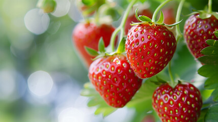 日本の温室で育った苺