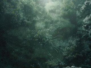 Obraz premium underwater scene with rays of light