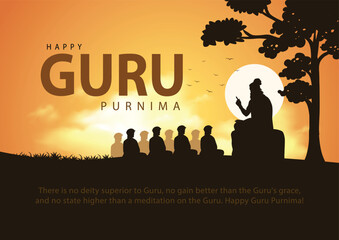 Happy Guru Purnima Religious Holiday Festival Celebration in India