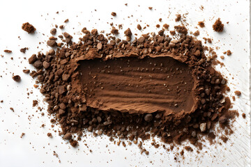 Soil patch texture isolated. Earth Day