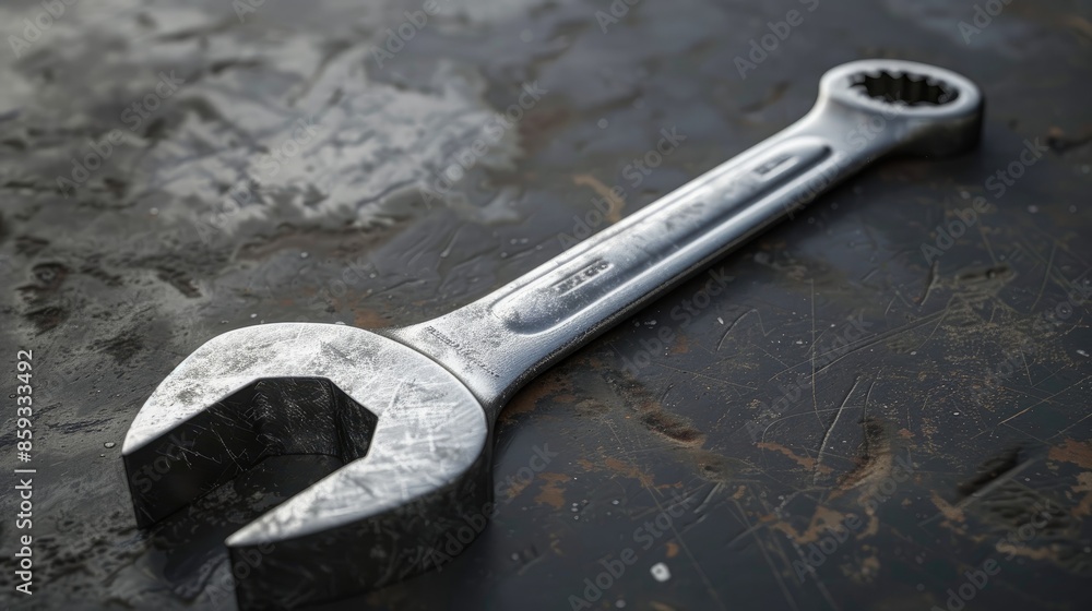 Poster studio image of a wrench with adjustable features
